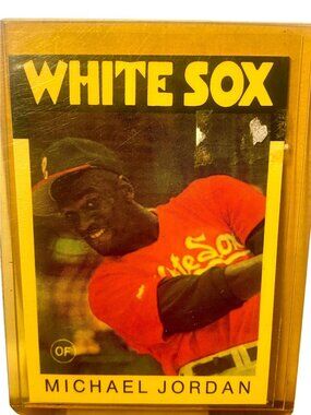 Michael Jordan White Sox Baseball Card With Stats On Back Vintage 6.5" x 4.25"